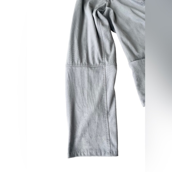 Grey Faux Suede Soft Open Cardigan - Picture 4 of 12